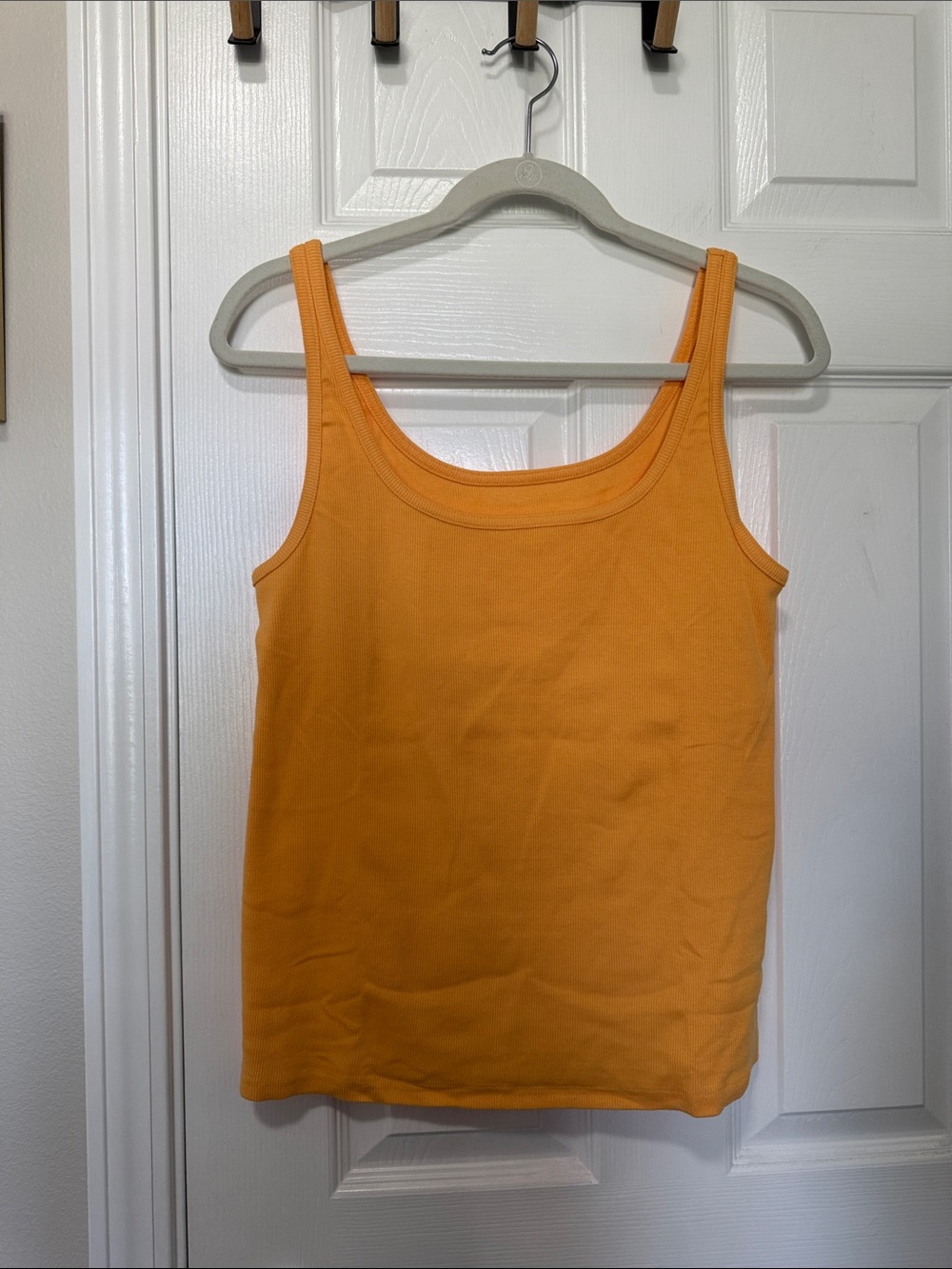 Pilcro Women’s Ribbed Scoop Tank Top in Orange NWT